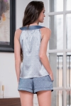 Комплект Mia-Amore из топа и шорт цвет серый