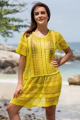 

	Jamaica желтое платье
	
 Пляжное платье желтое из хлопка Флоранж