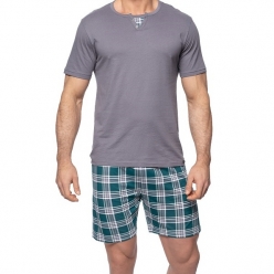 

	Комплект с шортами в клетку и футболкой Кристоф
	
 Rossli мужской комплект Флоранж