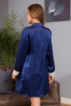 Рубашка средней длины шелковый синий Kristy