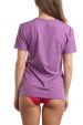 Фиолетовая женская футболка из хлопка Лесли