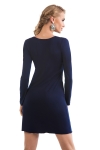 Платье с длинными рукавами темно-синий Mery Coral