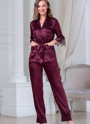 

	Тройка шелк Sharon
	
 Бордовая одежда из шелка Флоранж